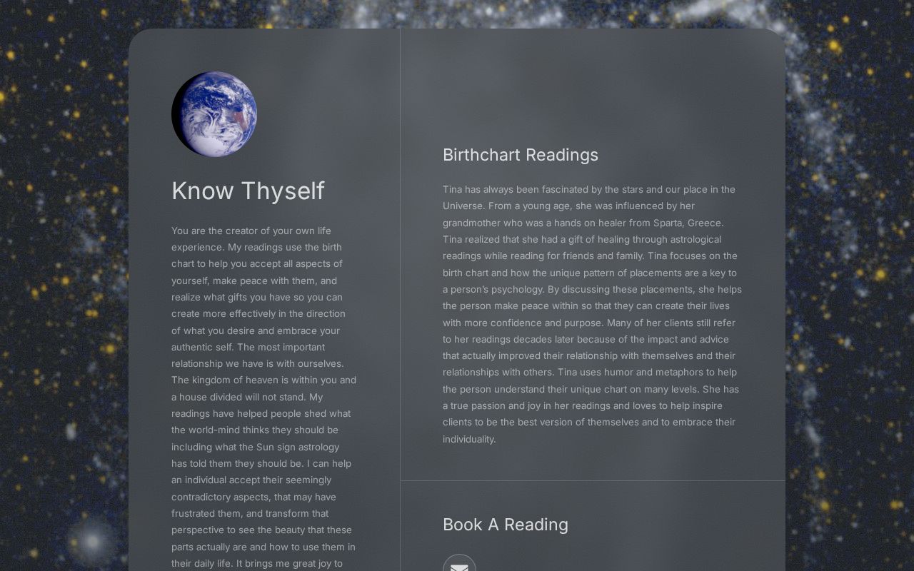 Know Thyself Chart Readings